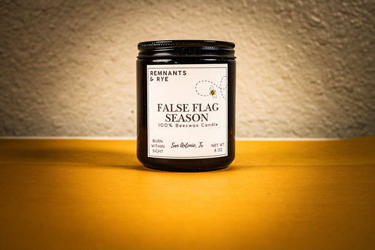 False Flag Season - 100% Natural Beeswax Candle