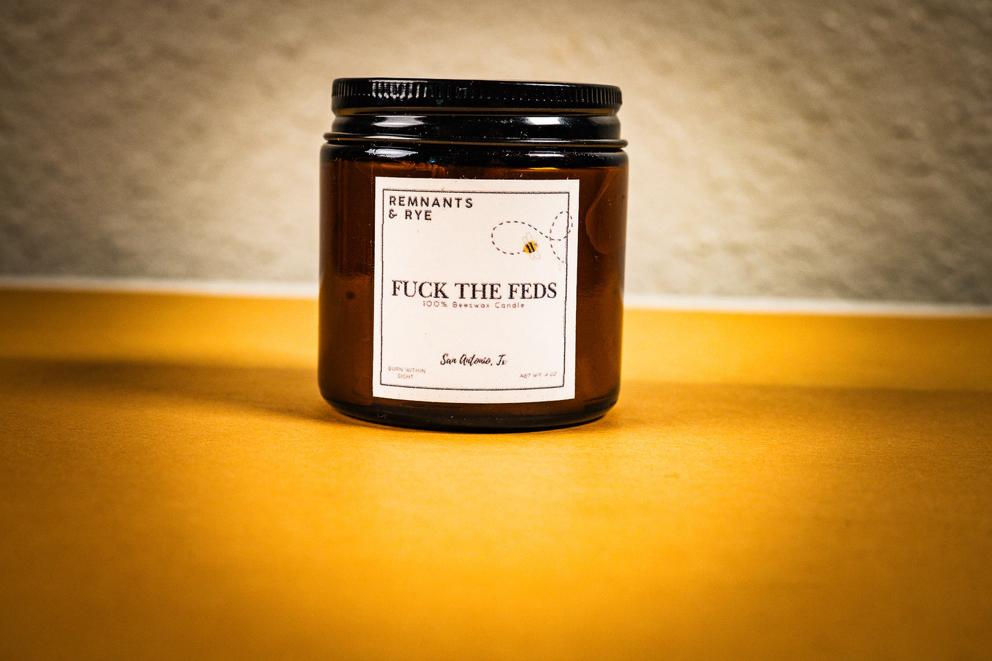 Fuck the Feds - 100% Natural Beeswax Candle